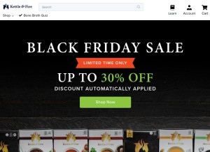 How kettleandfire.com looks like on a tablet such as an iPad.