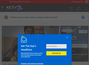 How ketv.com looks like on a tablet such as an iPad.