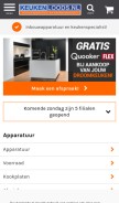 How keukenloods.nl looks like on a mobile device such as an iPhone.