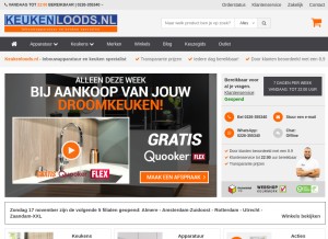 How keukenloods.nl looks like on a tablet such as an iPad.