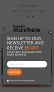 How kevinmayhew.com looks like on a mobile device such as an iPhone.