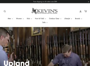 How kevinscatalog.com looks like on a tablet such as an iPad.