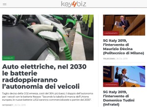 How key4biz.it looks like on a tablet such as an iPad.