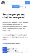 How keybase.io looks like on a mobile device such as an iPhone.