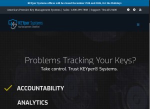 How keypersystems.com looks like on a tablet such as an iPad.