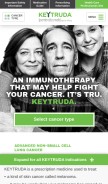 How keytruda.com looks like on a mobile device such as an iPhone.