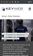 How keyweb.de looks like on a mobile device such as an iPhone.