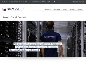 How keyweb.de looks like on a tablet such as an iPad.