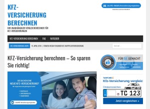 How kfz-versicherung-berechnen.net looks like on a tablet such as an iPad.