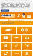 How kfzteile24.de looks like on a mobile device such as an iPhone.