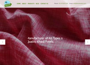 How khadicotton.com looks like on a tablet such as an iPad.
