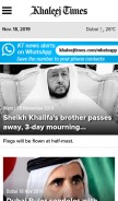 How khaleejtimes.com looks like on a mobile device such as an iPhone.
