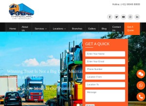 How khandelwalcartransport.com looks like on a tablet such as an iPad.