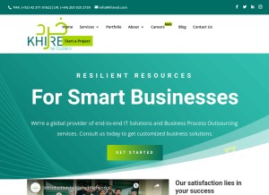 How khired.com looks like on a tablet such as an iPad.