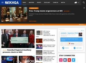 How khqa.com looks like on a tablet such as an iPad.