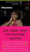 How khusbooescorts.com looks like on a mobile device such as an iPhone.