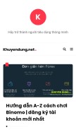 How khuyendung.net looks like on a mobile device such as an iPhone.