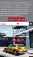 How kia.com looks like on a mobile device such as an iPhone.
