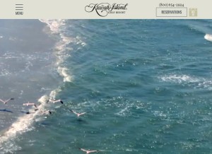 How kiawahresort.com looks like on a tablet such as an iPad.