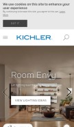 How kichler.com looks like on a mobile device such as an iPhone.