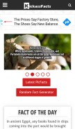 How kickassfacts.com looks like on a mobile device such as an iPhone.