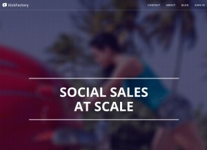 How kickfactory.com looks like on a tablet such as an iPad.