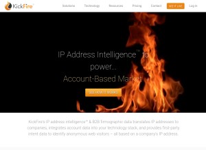How kickfire.com looks like on a tablet such as an iPad.