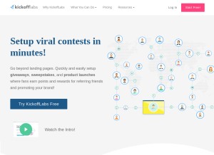 How kickofflabs.com looks like on a tablet such as an iPad.