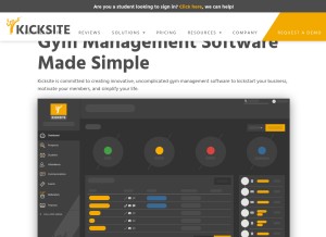 How kicksite.com looks like on a tablet such as an iPad.