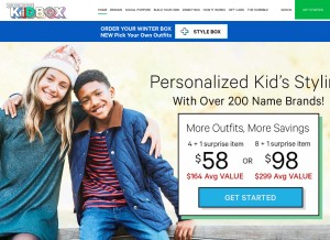 How kidbox.com looks like on a tablet such as an iPad.