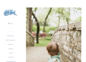 How kidklad.com looks like on a tablet such as an iPad.