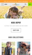 How kidsdepotonline.com looks like on a mobile device such as an iPhone.