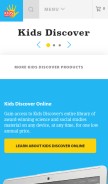 How kidsdiscover.com looks like on a mobile device such as an iPhone.
