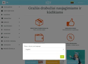 How kidy.eu looks like on a tablet such as an iPad.