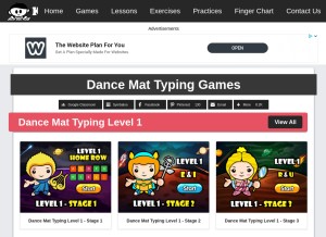 How kidztype.com looks like on a tablet such as an iPad.