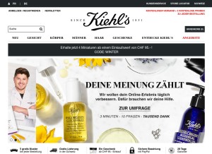 How kiehls.ch looks like on a tablet such as an iPad.