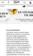 How kiehls.dk looks like on a mobile device such as an iPhone.