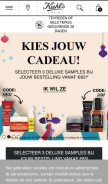 How kiehls.nl looks like on a mobile device such as an iPhone.