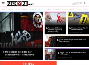 How kienyke.com looks like on a tablet such as an iPad.