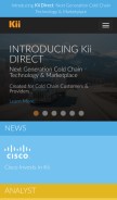 How kii.com looks like on a mobile device such as an iPhone.