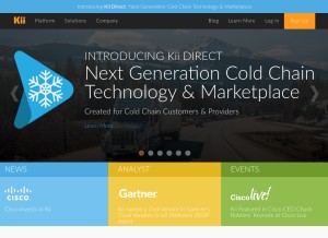 How kii.com looks like on a tablet such as an iPad.