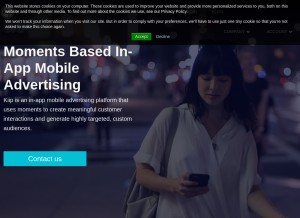 How kiip.me looks like on a tablet such as an iPad.