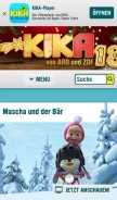 How kika.de looks like on a mobile device such as an iPhone.