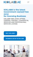 How kiklabb.ae looks like on a mobile device such as an iPhone.