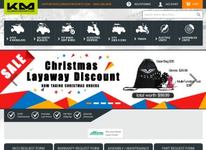 How killermotorsports.com looks like on a tablet such as an iPad.