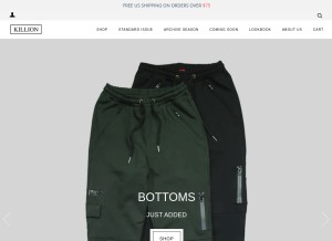 How killionest.com looks like on a tablet such as an iPad.