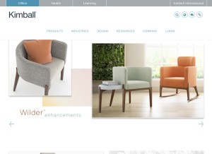How kimball.com looks like on a tablet such as an iPad.