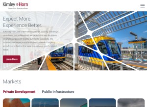 How kimley-horn.com looks like on a tablet such as an iPad.