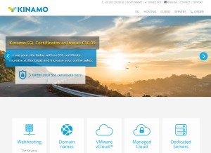 How kinamo.be looks like on a tablet such as an iPad.
