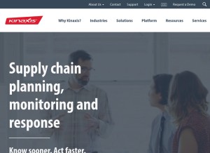 How kinaxis.com looks like on a tablet such as an iPad.